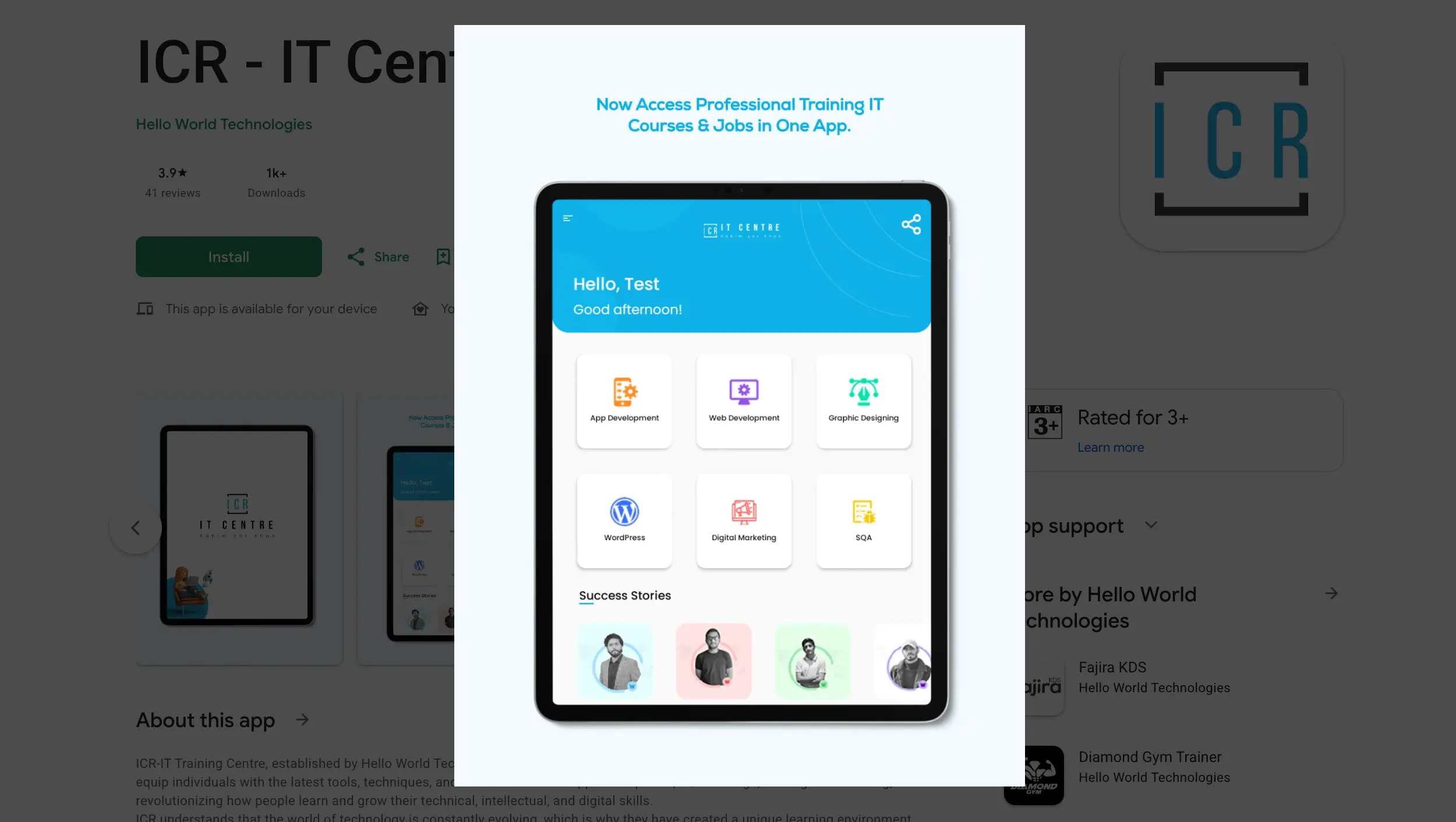 IT Centre Android App preview