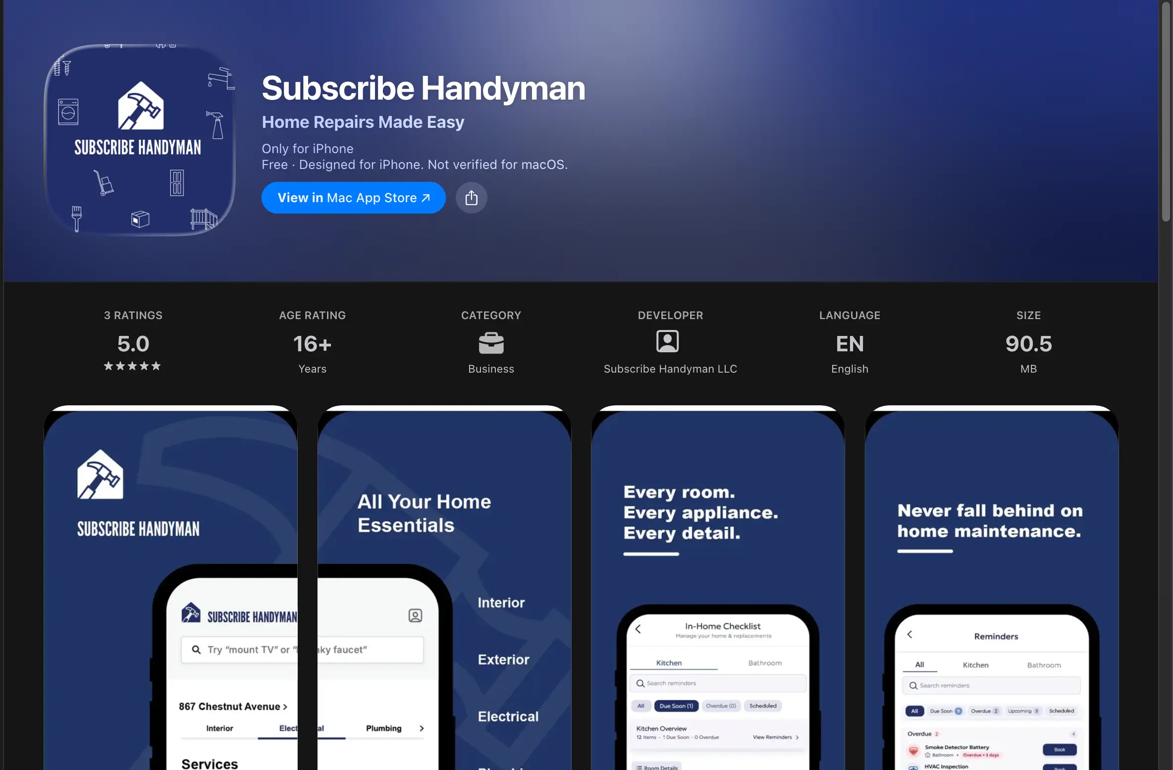 Subscribe Handyman preview